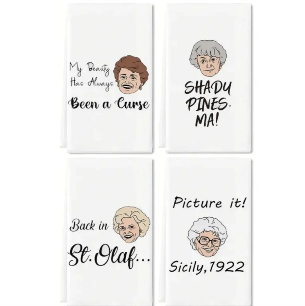 Golden Girls 4 Pack of Kitchen Towels